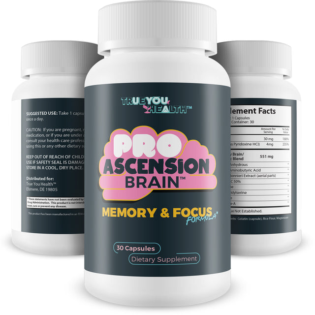 Pro Ascension Brain - Memory & Focus Formula - Cognitive Support Brain Supplement - Advanced Nootropic Brain Booster Pills for Enhanced Mental Performance, Memory, Concentration, & Focus