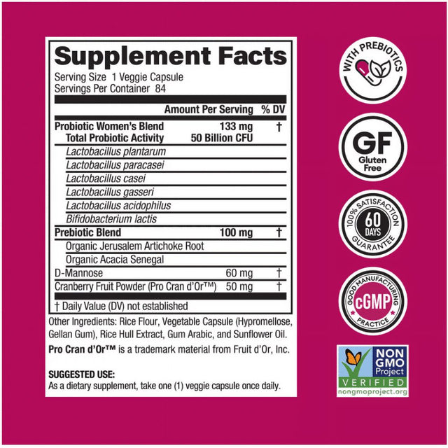 Physician'S Choice Women'S Probiotic Capsules, 50 Billion CFU (84 Ct.)