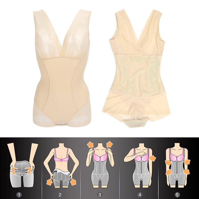 Postpartum Shapewear, Superb Workmanship Lightweight and Beautiful Girdle Bodysuit for Home(L)