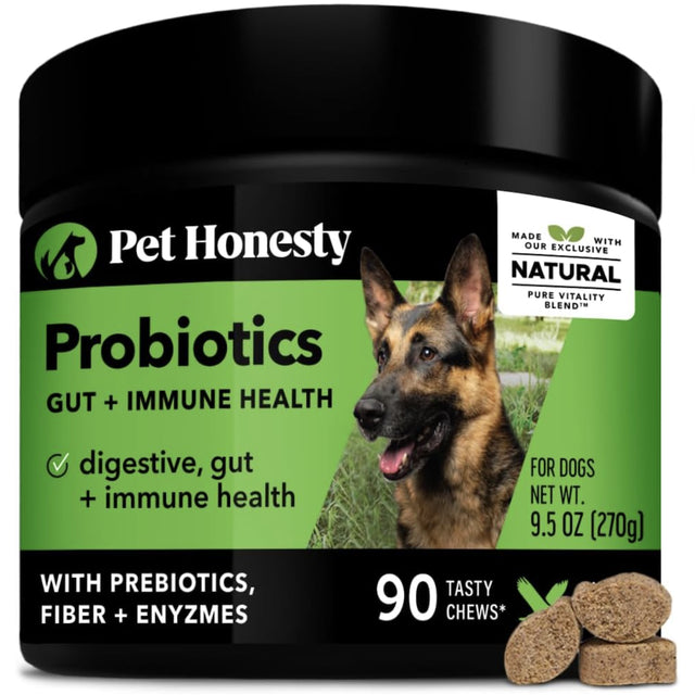 Pet Honesty Probiotics for Dogs - Gut Health for Dogs, Dogs Vitamins Gut Flora, Immunity Health, Dog Probiotics and Digestive Enzymes, Digestive Health Diarrhea & Bowel Support (Duck)