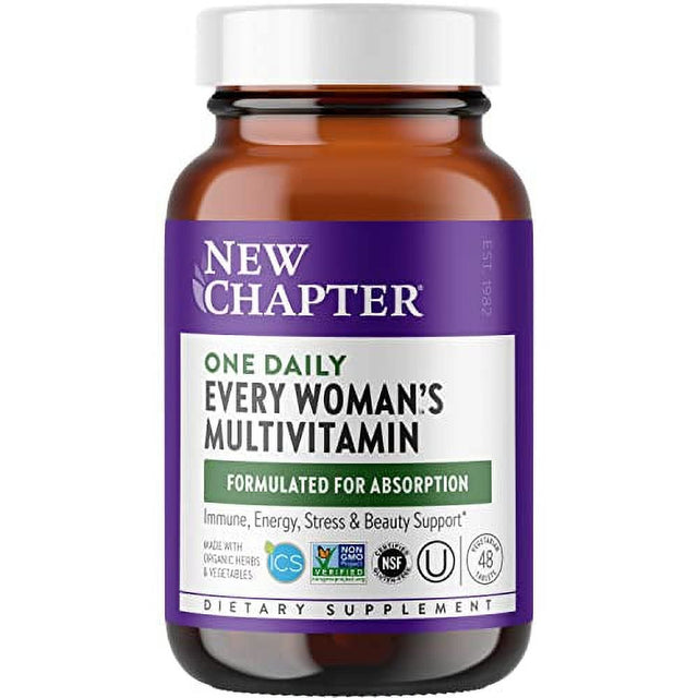 New Chapter Women’S Multivitamin + Immune Support Every Woman’S One Daily with Fermented Nutrients, 48 Count