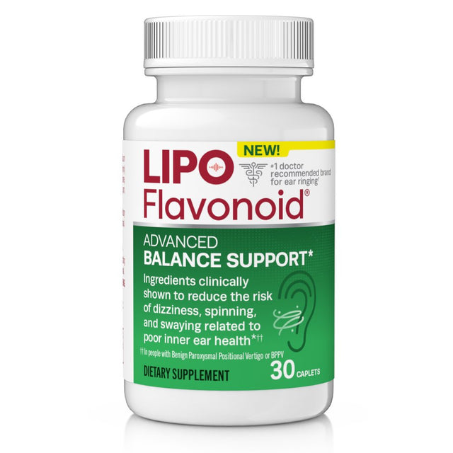 Lipo-Flavonoid Advanced Balance Support for Vertigo Symptoms, 30 Caplets