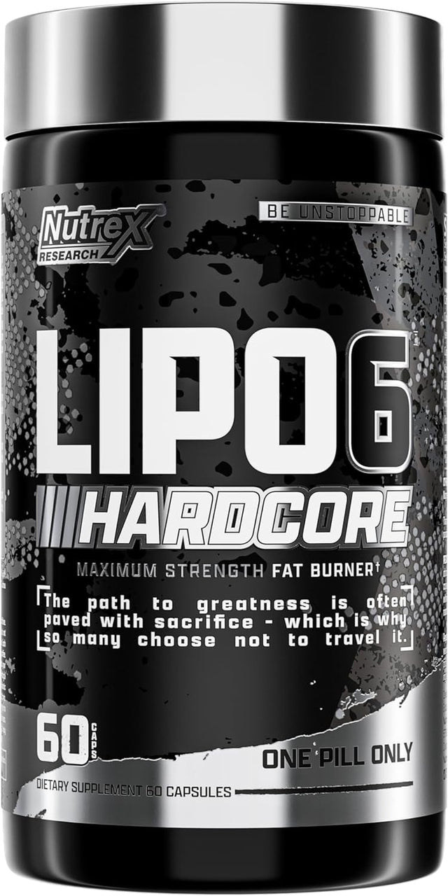 Lipo-6 Hardcore Weight Loss Supplement, Appetite Suppressant, Diet Pills, Fat Burner Capsules – 60 Count (1)