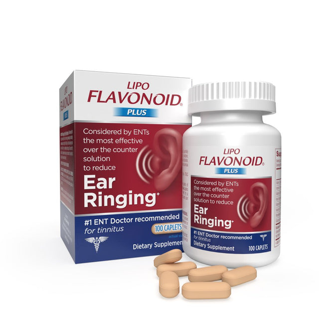 Lipo-Flavonoid Plus, Tinnitus Relief for Ear Ringing, Health Supplement, 100 Caplets