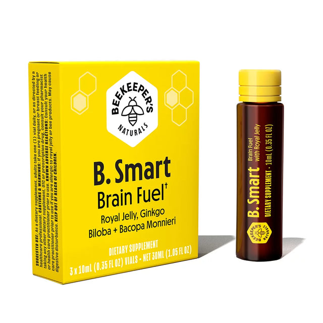 Beekeeper'S Naturals B.Smart Brain Fuel, Memory and Focus Liquid Vials, 3-Pack