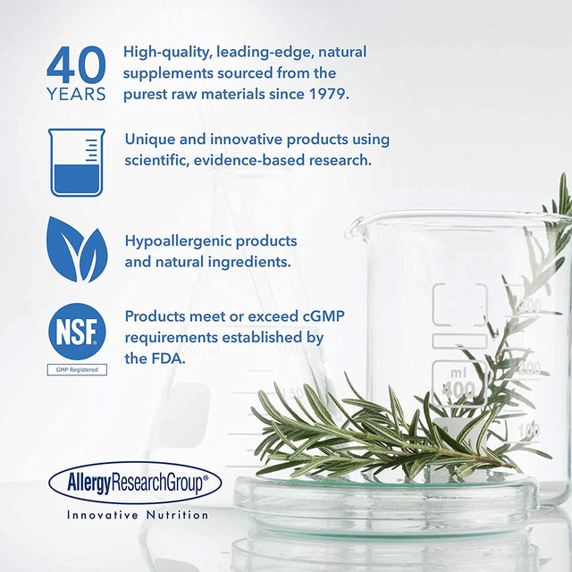 Allergy Research Group - L-Glutamine 800 Mg - Amino Acid - Brain and GI Tract Fuel - 250 Vegetarian Capsules