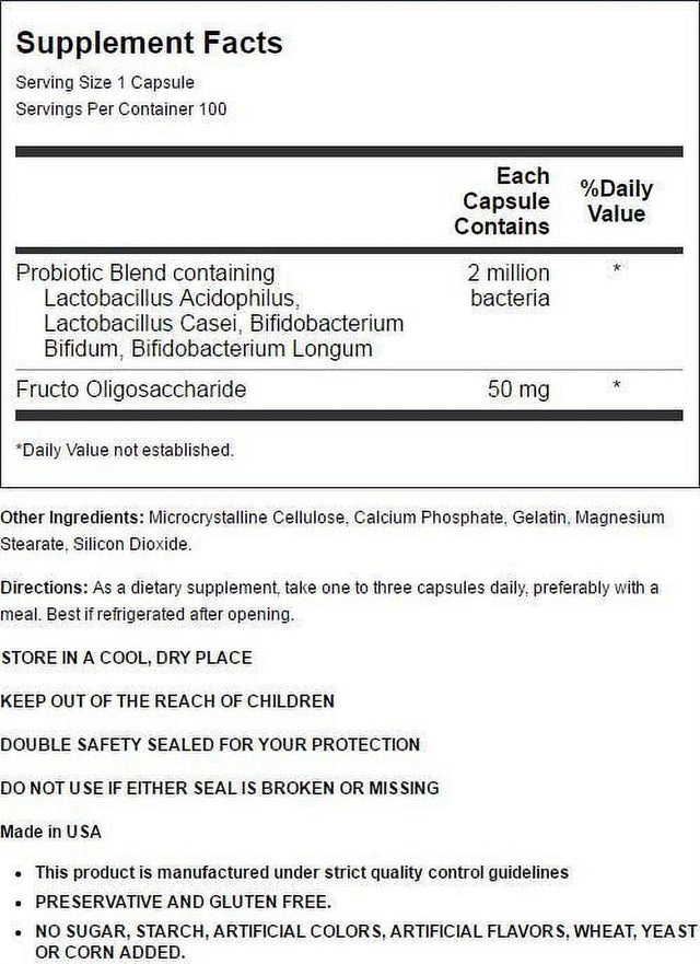 Nature'S Probiotic Blend Capsules, 100 Count