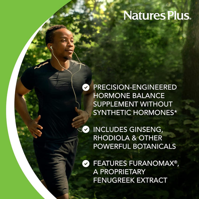 Naturesplus T Male - 60 Vegetarian Capsules - Promotes Muscle Gain & Stamina, Mood Enhancer - Gluten Free - 30 Total Servings
