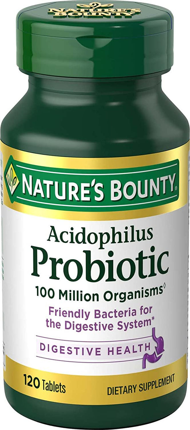 Nature'S Bounty Nature'S Bounty Probiotic Acidophilus, 360 Tablets (3 X 120 Count Bottles),, 360 Count ()