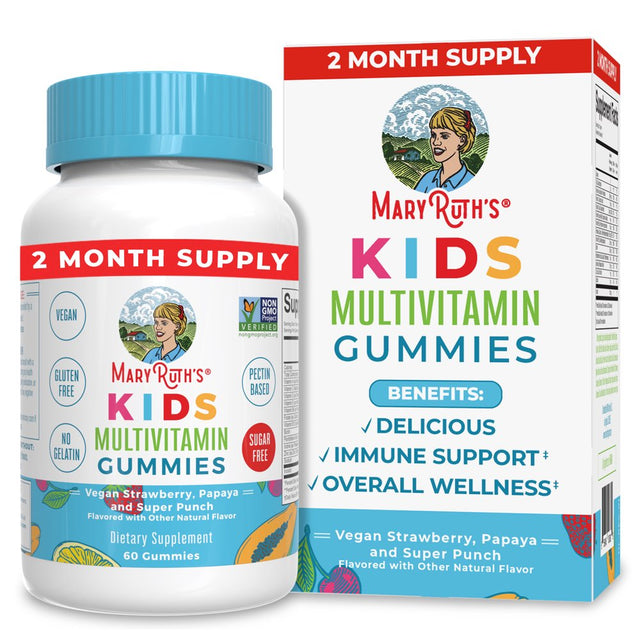 Maryruth'S Organics Kids Multivitamin Gummies - Strawberry, Papaya & Super Punch (60 Gummies)