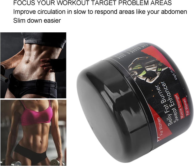 60G Slimming Cream, Abdominal Muscle Shaping Cream Exercise and Strengthening Muscle Massage Cream, Firming Anti-Cellulite Fat Burning, 2Pcs