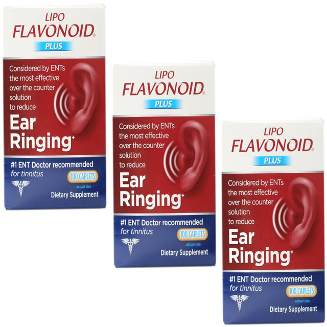 Lipoournal-Flavonoid plus Dietary Supplement, for Ear Health 100 Ea Pack of 3