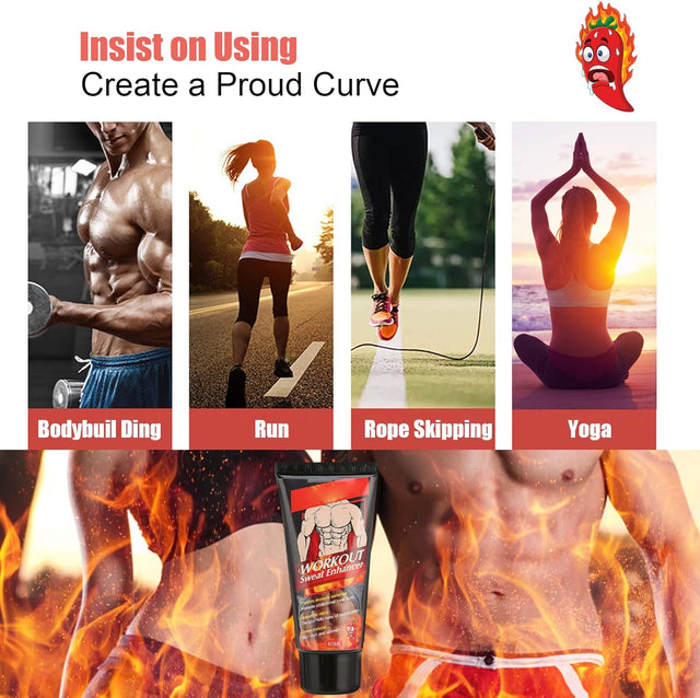 LIYJTK Fat Burning Cream for Belly, Slim Shaping Cream, Workout Sweat Enhancer Cream Weight Loss and Fat Burning Cream for Women and Men 60Ml