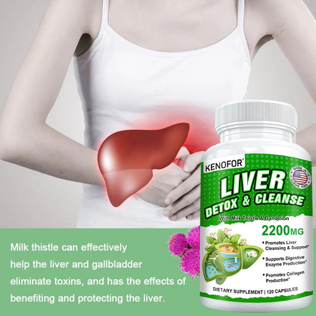 KENOFOR Liver Cleanse Detoxification and Repair - Artichoke Extract Liver Health Formula for Liver Detoxification, Digestion and Cleansing.