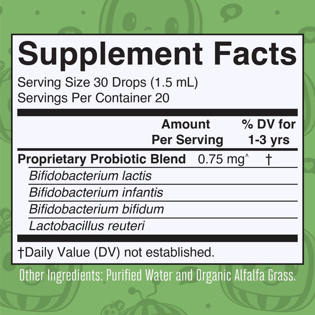Maryruth Organics Cocomelon Toddler Probiotic Liquid Drops, Organic, 1 Fl Oz