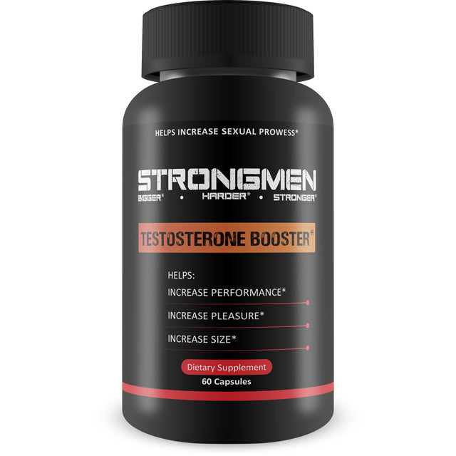 Strongmen Testosterone Booster for Men - Increase Performance, Pleasure, and Size - Improve Energy, Endurance, and Weight Loss - 60 Capsules