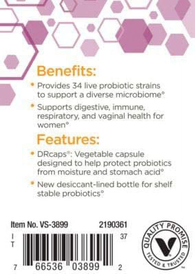 Probiotic for Women - 50 Billion Cfus - Supports Digestive & Vaginal Health (30 Vegetable Capsules)