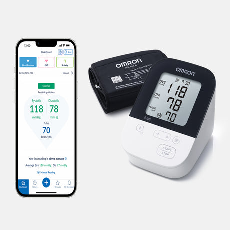 OMRON 5 Series Blood Pressure Monitor (BP7250), Upper Arm Cuff, Digital Bluetooth Blood Pressure Machine, Stores up to 60 Readings for One User