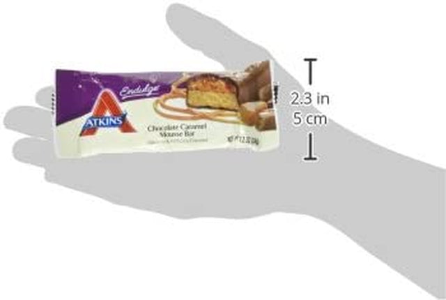 Atkins Endulge Chocolate Caramel Mousse Bar, Dessert Favorite, 1G Sugar, High in Fiber, 5 Count