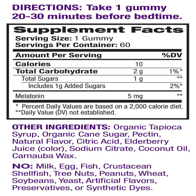 Natrol Melatonin 5Mg, Sleep Support Supplement, Strawberry Gummies, 60Ct