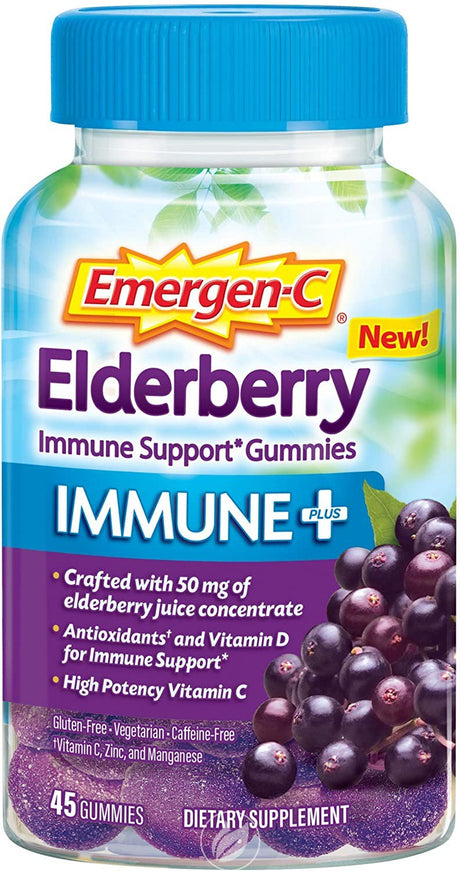 Emergen-C Immune +,Gummies,Eldbry 45 Ct