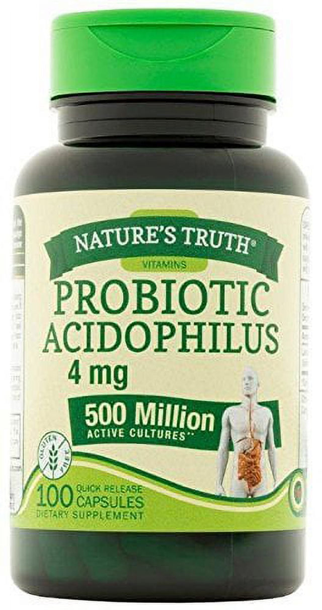 Nature'S Truth Vitamin Probiotic Support Intestinal Health, 100Ct, 6-Pack