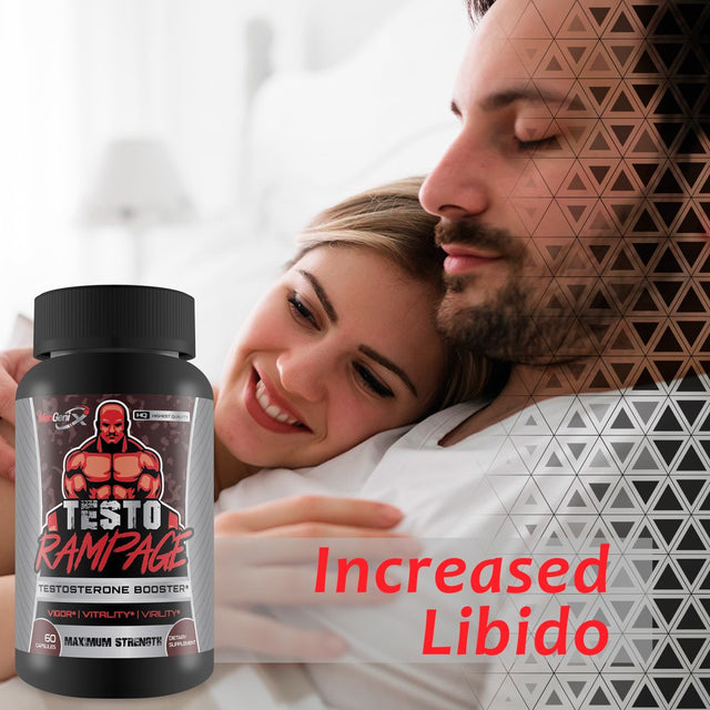 Mengenix Testo Rampage - Maximum Strength Testosterone Booster - Aids in Strength, Stamina, Energy, and Performance