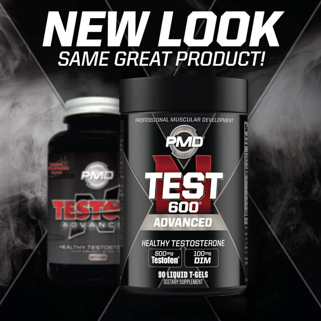 PMD Sports N-Test 600 Advanced Nitric Oxide Booster for Men - with Clinically Studied Testofen - Lean Muscle and Strength Gains with Estrogen Suppression (90 Veggie -Caps)
