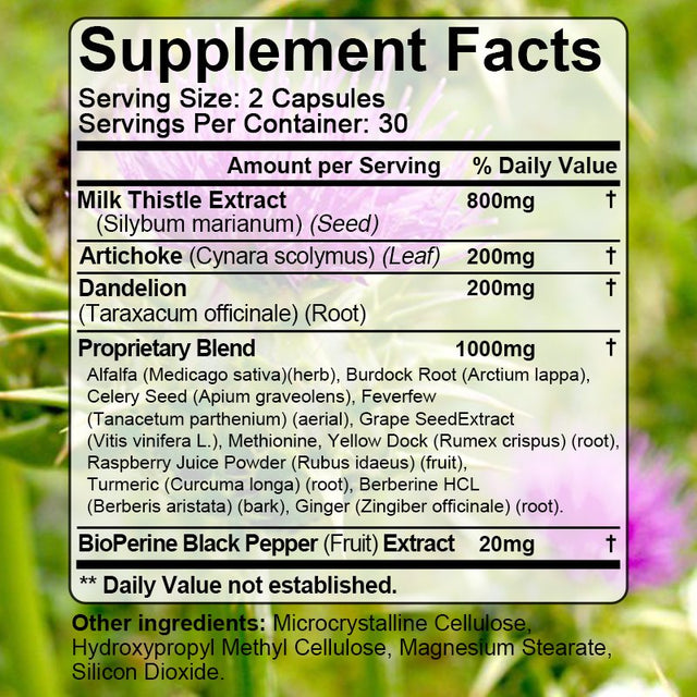 KENOFOR Liver Cleanse Detoxification and Repair - Artichoke Extract Liver Health Formula for Liver Detoxification, Digestion and Cleansing.