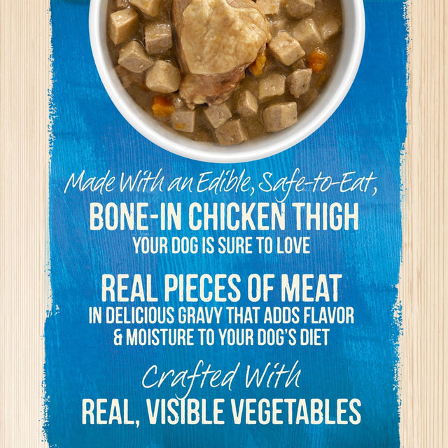 (12 Pack) Merrick Grain Free Wet Dog Food, Premium and Wholesome Gluten Free Canned Adult Dog Food, Smothered Comfort, 12.7 Oz. Cans
