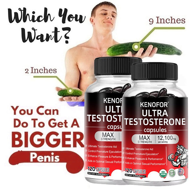 KENOFOR Ultra Testosterone Softgels - 12,100 Mg per Serving - the Ultimate Testosterone Booster to Support Endurance, Muscle, and Energy