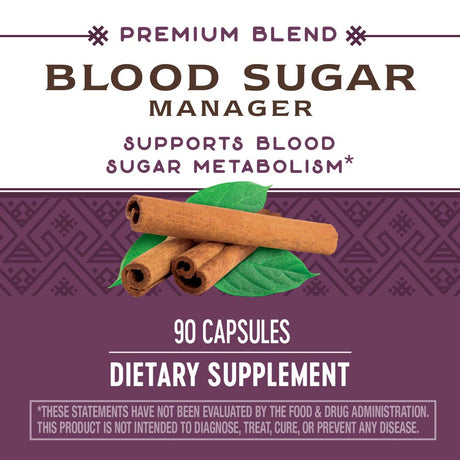 Nature'S Way Blood Sugar Manager to Support Blood Sugar Metabolism*, 90 Count