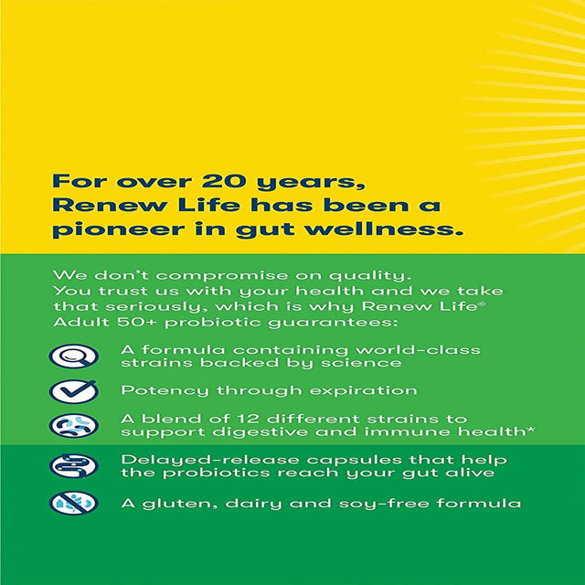 Renew Life Ultimate Flora Adult 50+ Probiotic 30 Billion Cfu 90 Veg Caps