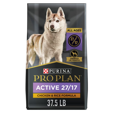 Purina Pro Plan Active, High Protein Dog Food, SPORT 27/17 Chicken & Rice Formula, 37.5 Lb. Bag
