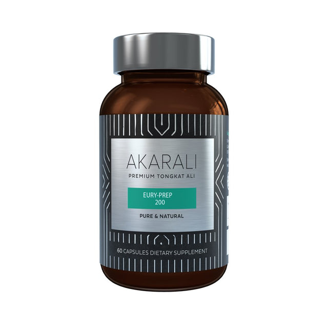 Akarali Pure Tongkat Ali Longjack 200:1 Highly Concentrated 1.5% Eurycomanone US Patented Physta® Freeze-Dried Extraction Technology Supports Testosterone, Performance & Energy (60 Capsules)