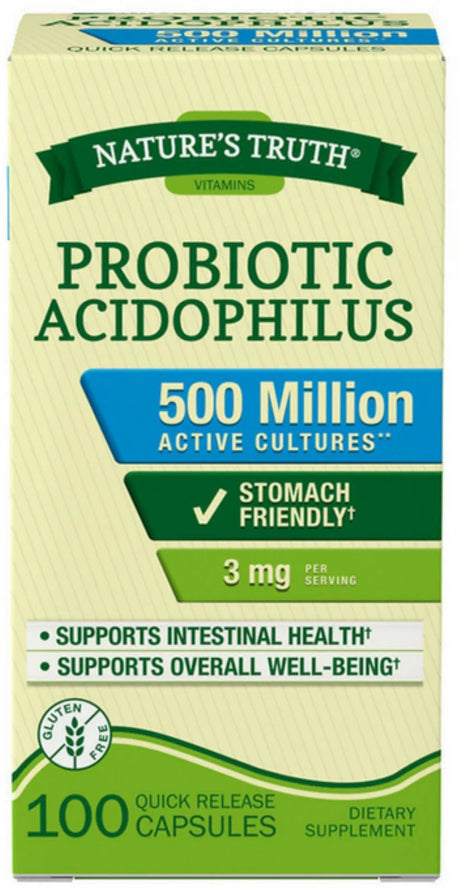 Nature'S Truth Probiotic Acidophilus 500 Million 100 Ea (Pack of 4)