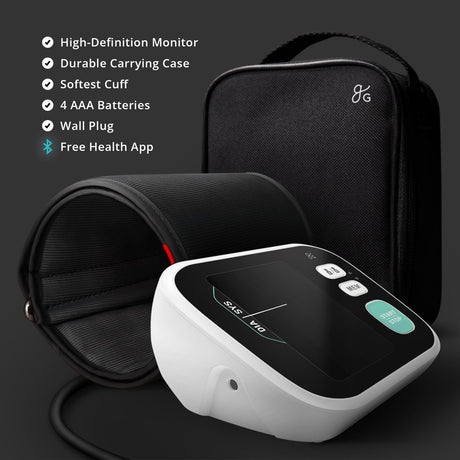 Greater Goods Smart Pro-Series Blood Pressure Monitor (BT), Upper Arm Smart BPM with Large Backlit LCD, Premium Hardware