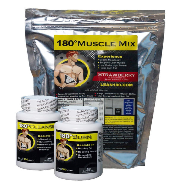 Lean 180 – Get Lean Weight Loss Kit, Includes: Best Tasting Protein Shakes, Strong Fat Burner Diet Pills, Cleanse Detox Supplement, Get Lean Fast, 30 Day System