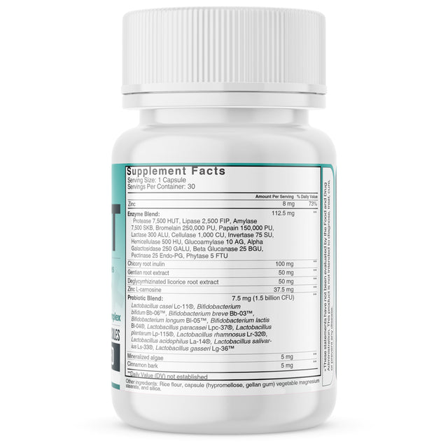 Pure Food Digest | 14 Digestive Enzymes plus 11 Probiotics, Prebiotics & Soothing Herbs | Support Gut Health Naturally | Doctor Formulated, Vegan | 30 Plant-Based Capsules