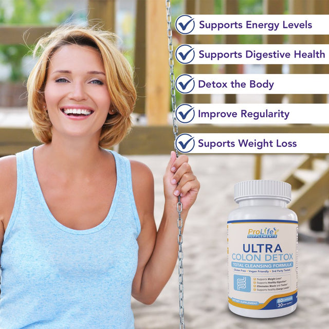 Natural Colon Cleanser & Detox Formula, Supports Health Bowel Movements, Weight Loss, Reduce Bloating & Boost Energy. Powerful Cleanse with Probiotics and Fiber, 60 Count