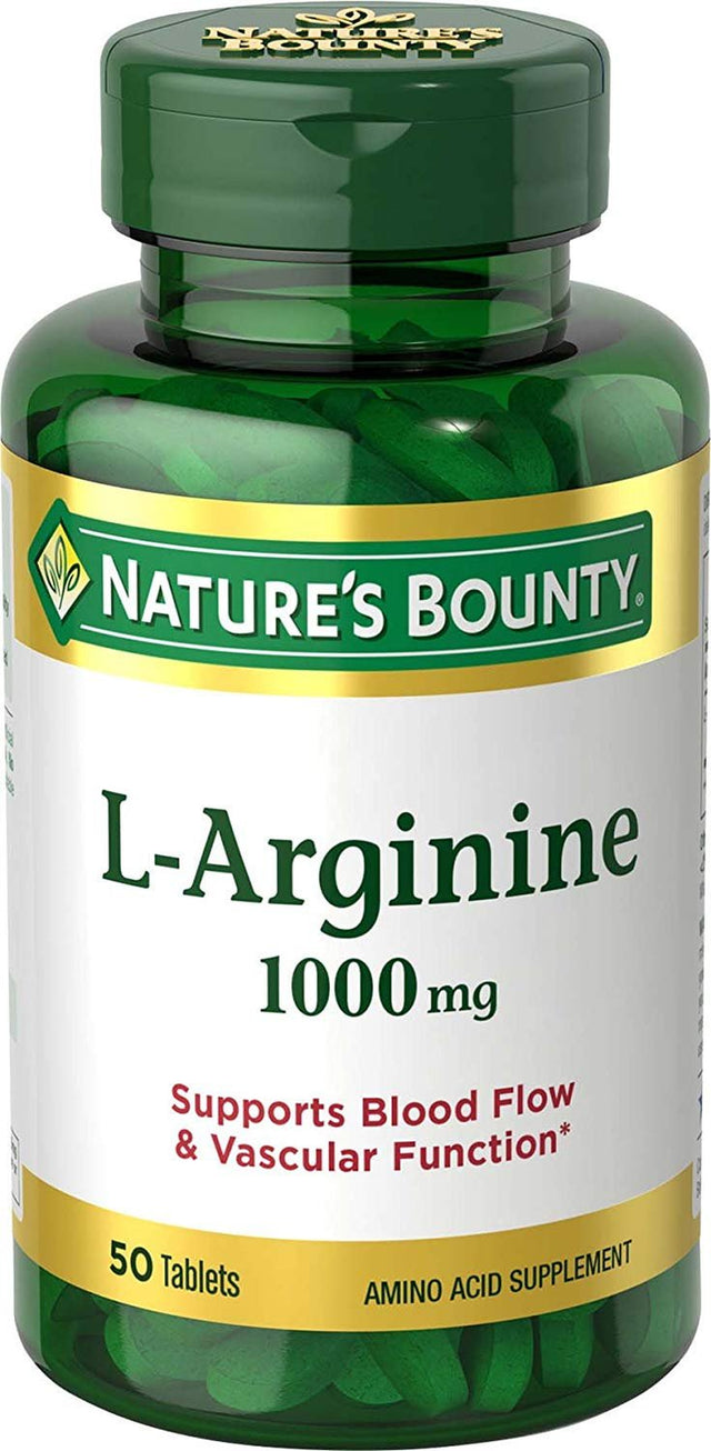 Nature'S Bounty L-Arginine Supports Blood Flow & Vascular Function Tablet, 50 Ct