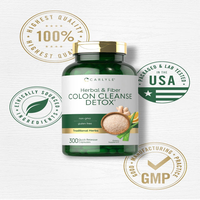 Herbal Colon Cleanse Detox | 300 Capsules | by Carlyle