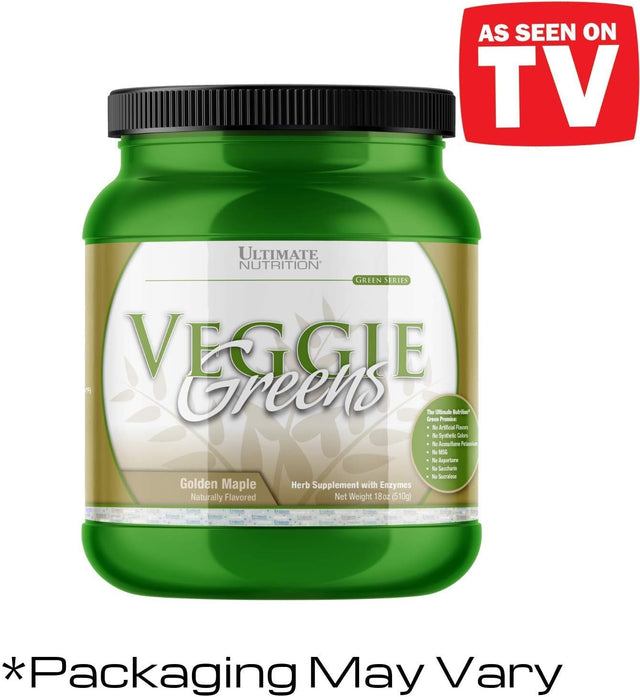 Ultimate Nutrition Veggie Greens Super Food Vegetable Protein Powder with Whole Foods, No Sucralose, Vegan Meal Replacement, Low Carb, Keto,No Gluten, Golden Mapleflavor, 18 Ounces, 64 Servings