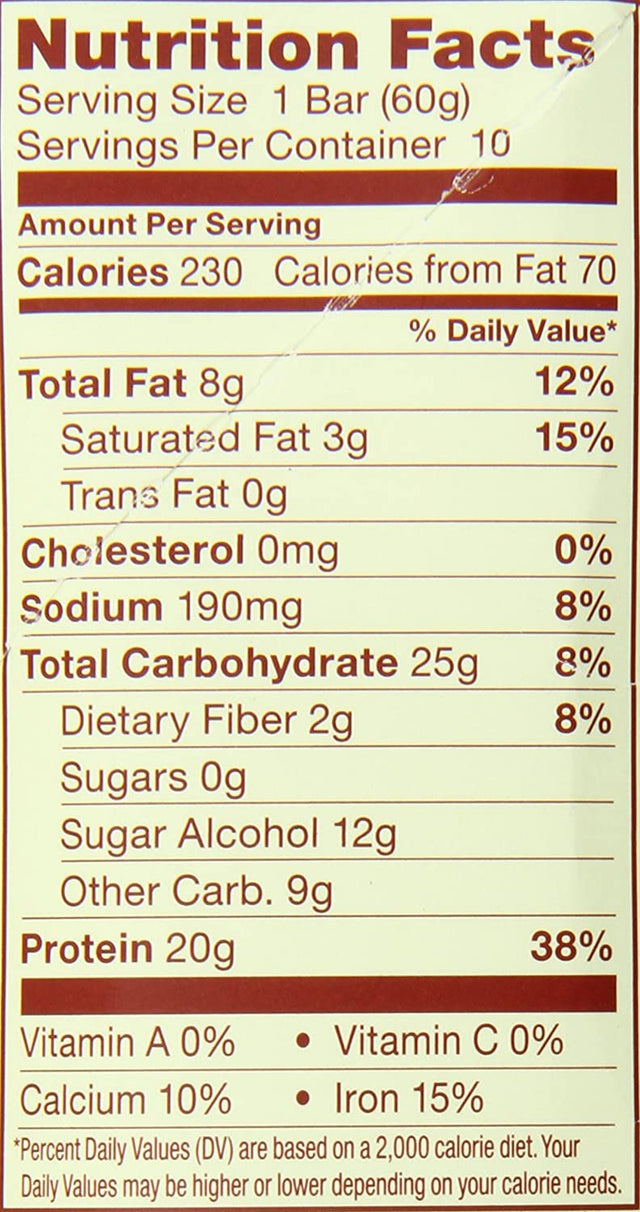 Thinkthin High Protein Bar, Brownie Crunch, 60 G, Bars, 10 Count