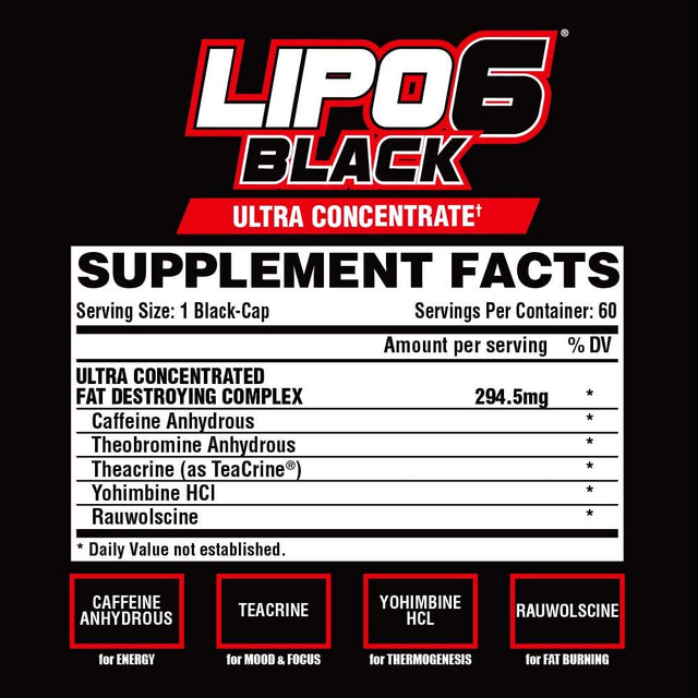 Nutrex Research Lipo-6 Black Ultra Concentrate 60 Count (Pack of 2)