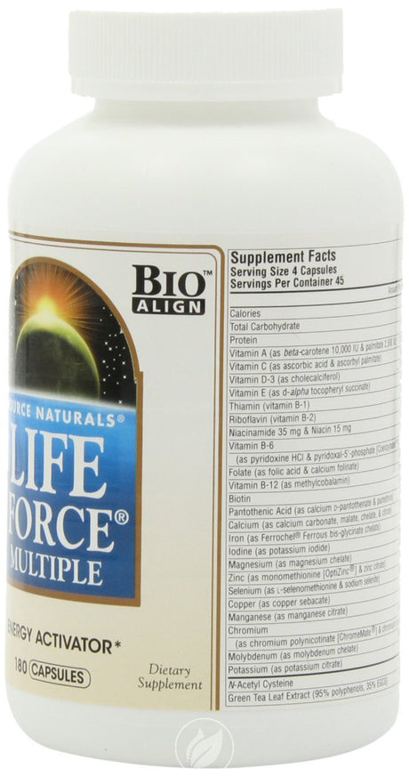 Life Force Capsules 180 Caps by Source Naturals, Pack of 2