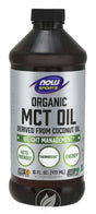 NOW ORGANIC MCT OIL 16 FL OZ, Pack of 2