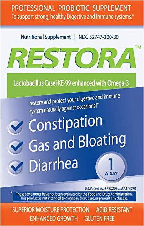 Restora Professional 1-A-Day Probiotic Supplement