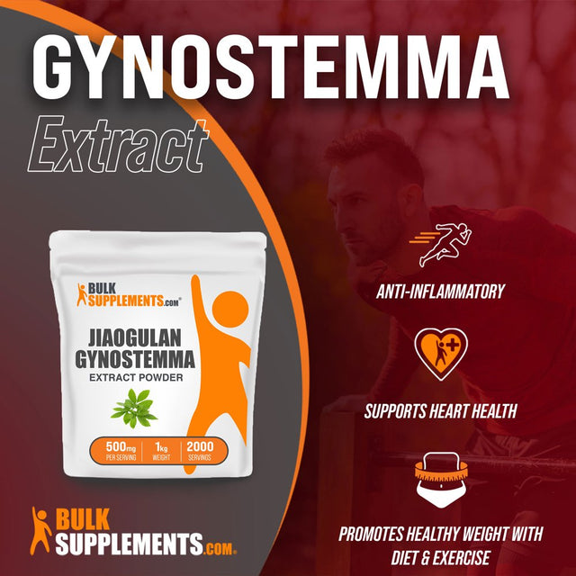 Bulksupplements.Com Gynostemma Extract Powder, 500Mg - Brain, Heart, & Liver Support (1KG - 2000 Serv)