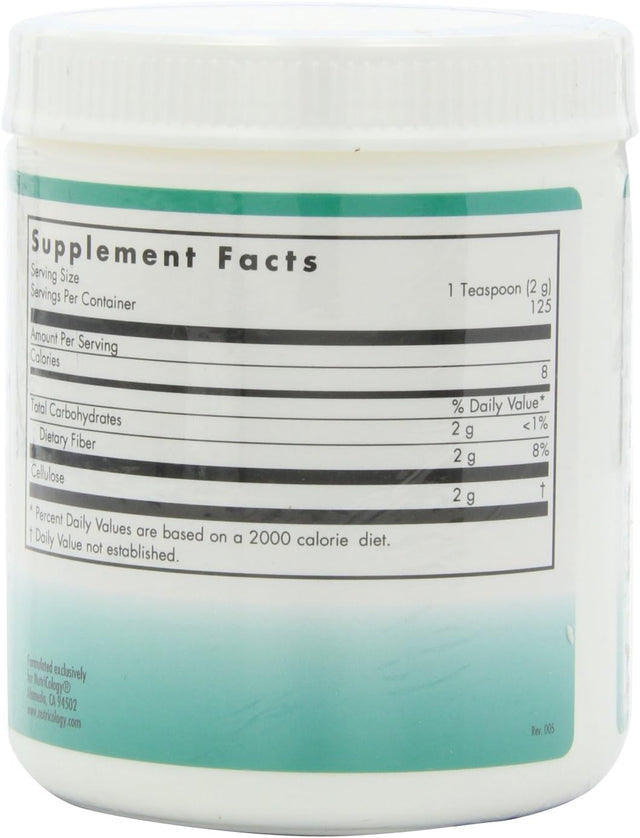 Nutricology Dietary Fiber Celllulose, 250-Grams